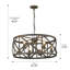 Lustre tambour à 6 lumières Levant-379485828