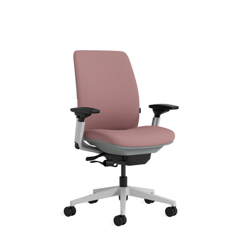 Steelcase Amia Ergonomic Task Chair, Pink Lemonade, Hard Floor, Seagull