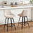 Absalom Modern Industrial Swivel Upholstered 25.6'' Linen Counter Stool with Metal Frame-505018660-479017769