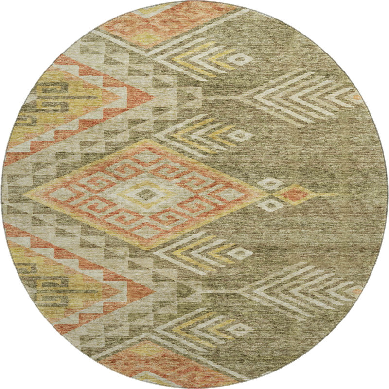 Tapis de qualité supérieure lavable à la machine Wayne AMF1091, Rond 8 pi