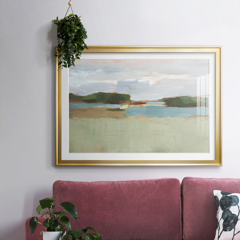 High Noon Vista Study I-FramedFramed Print W biseauté mat, Or, H 19 po x l 27 po x P 1,5 po