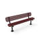 Banc d'extérieur CoatedOutdoorMeubles, vert, perforé, 1,83 m, avec dossier, surface-1601892-187668231