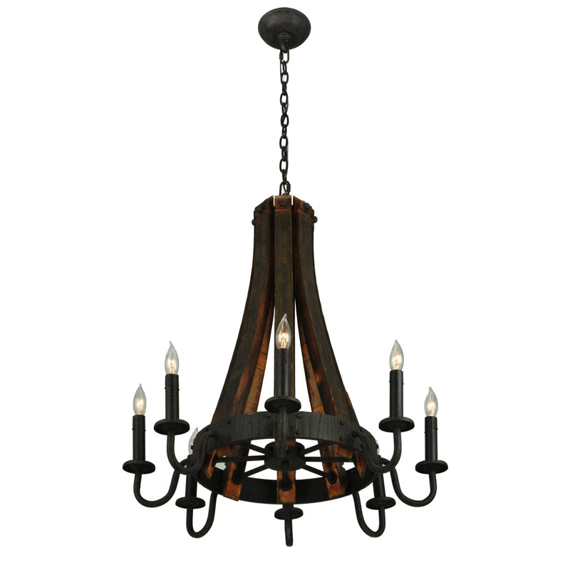 Greenbriar Oak 8 - Light Chandelier