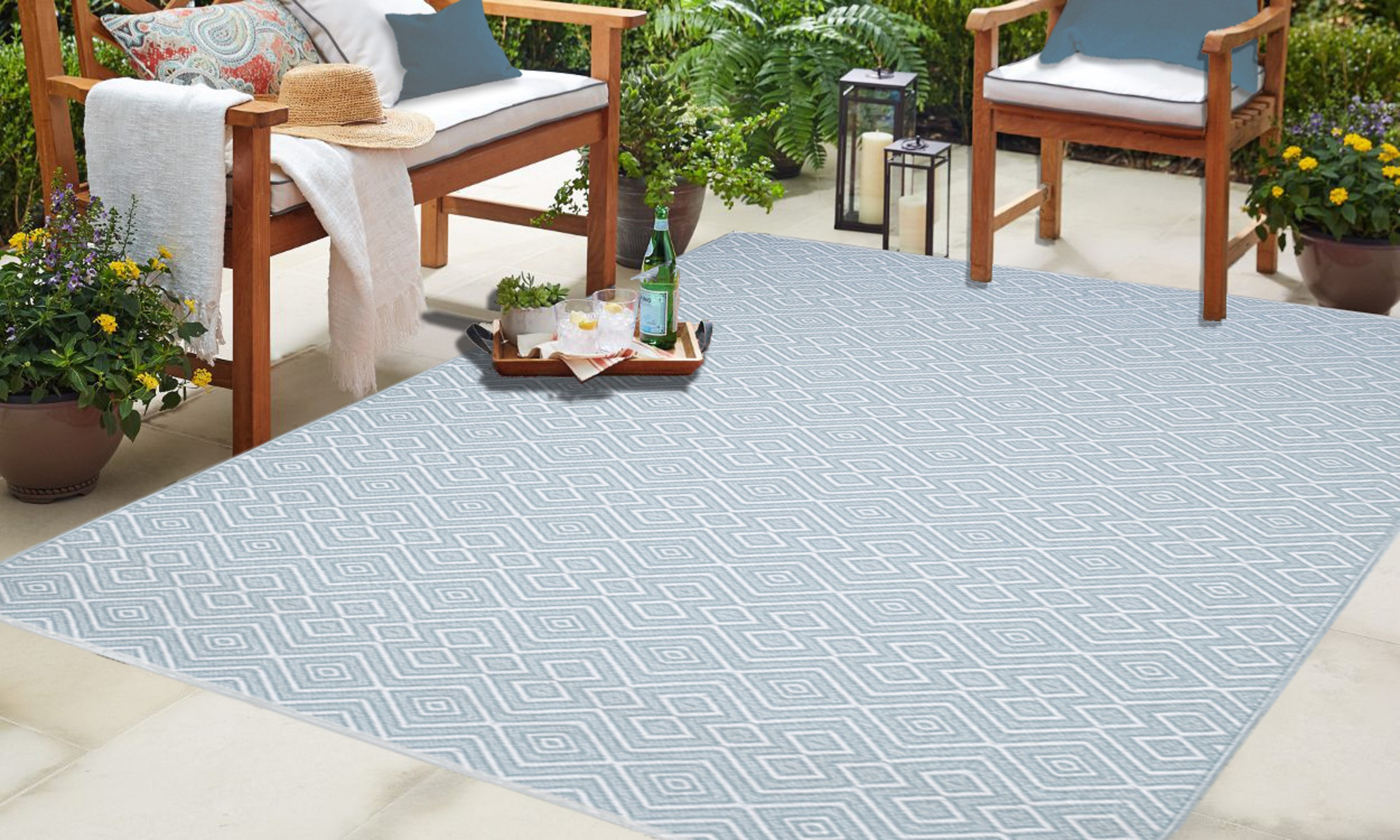 Foundry Select Fiesta Premium Quick Dry Reversible Indoor/Outdoor ...