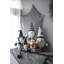 Ensemble de 2 gnomes assis en tissu avec chapeau blanc 10,2 po x 5,5 po x 23,5 po noir / blanc / gris