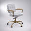 Fauteuil de bureau Siecross Vintage en cuir pleine fleur blanc avec massage par vibrations et chauffage lombaire pour un confort optimal