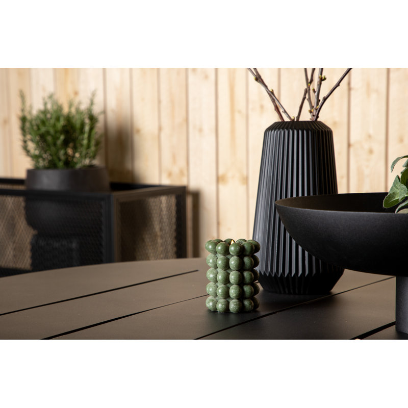 Eros Round Outdoor Dining Table - 120 cm W 120 cm D, Black