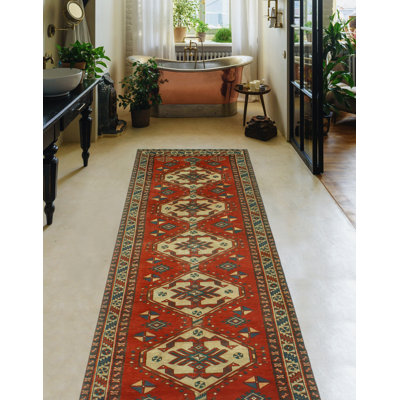 Tapis de couloir unique en laine 3 pi 7 po x 14 pi 9 po Nadesh 2022