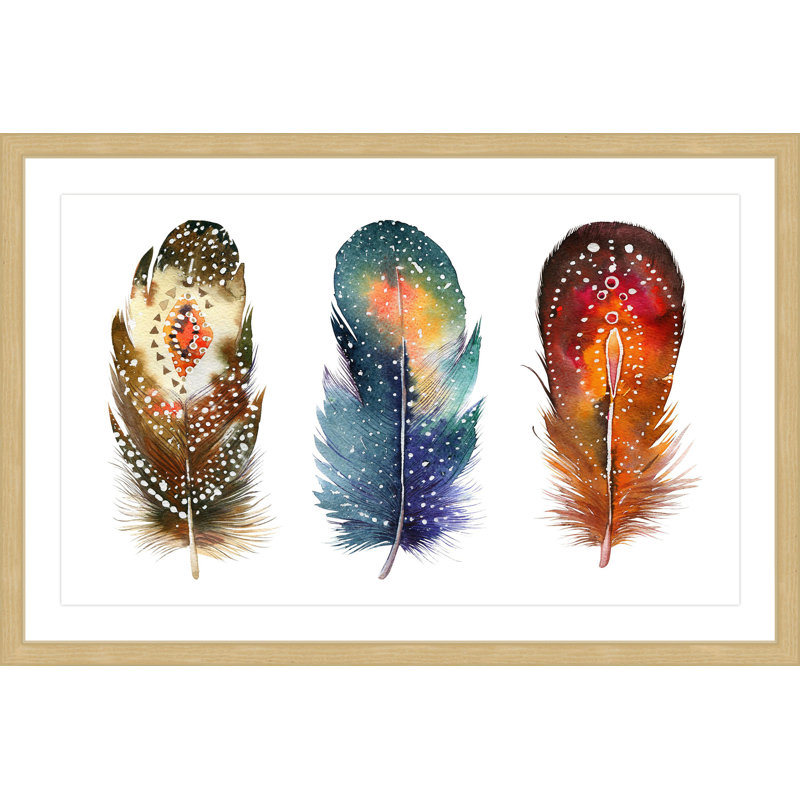 « color plumes », reproduction d’art encadrée, H 16 po x l 24 po x P 1,5 po, Cadre blanc