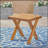 Rustic Acacia Wood Patio Side Table With Sandblast Finish And Classic Cross Base, Perfect For Outdoor Use-1412449226