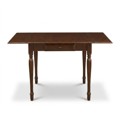 Ensemble table et chaises de salle à manger rectangulaires en acajou et bois d'hévéa, 2 rallonges rabattables et tiroirs de rangement
