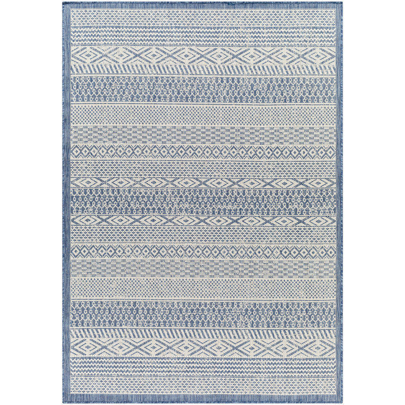 Tapis rectangulaire en polypropylène tissé à la machine Benett, Rectangle 5 pi 3 po x 7 pi