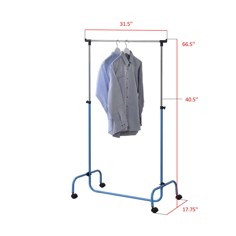 Support à vêtements standard Sevannah, Chrome/Blue