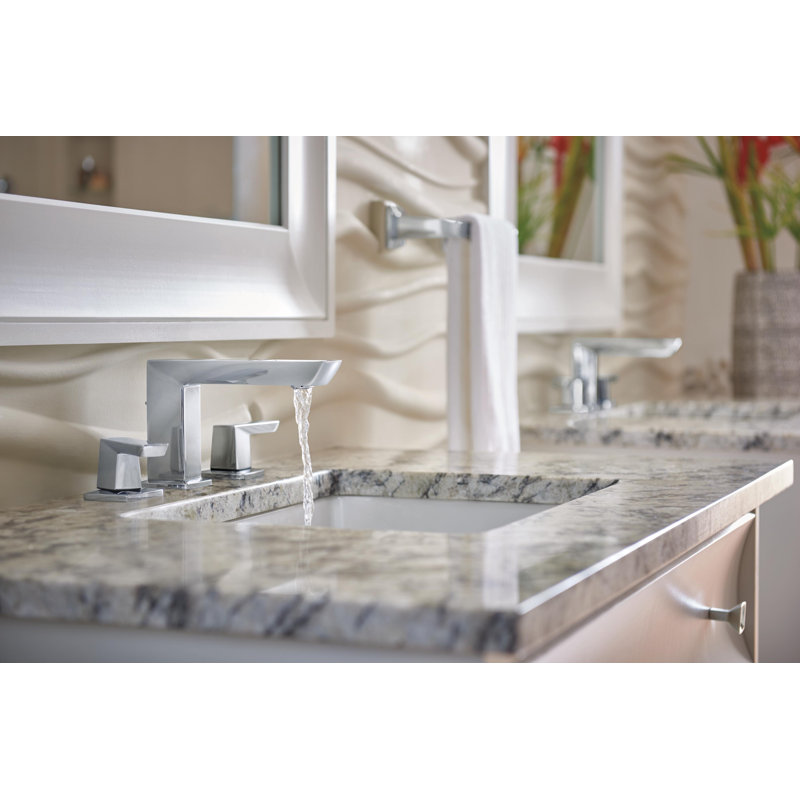 Vettis Widespread Lavatory Faucet With Open-Flow Spout, Matte Black