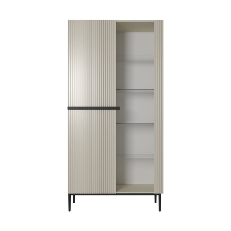 Alynia Display Cabinet, Cashmere/Black