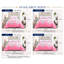 Pink Trendy Printed Bedspread Floral Design Quilted with Pillow Shams-113665269
