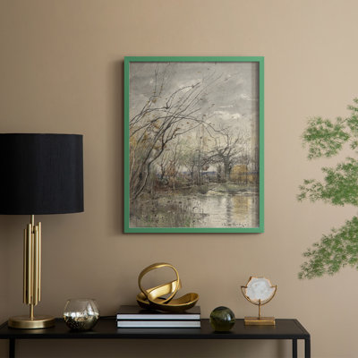 «Vintage Landscape CXIX», reproduction encadrée - bois massif