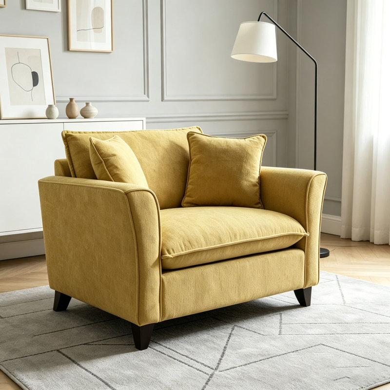 46.3" Oversized Armchair, Yellow