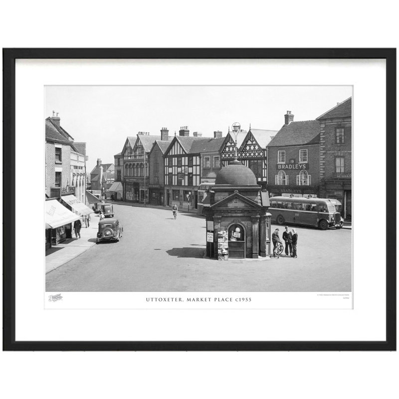 Uttoxeter, Market Place C1955 - Single Picture Frame Print, 60cm H x 80cm W x 2.3cm D