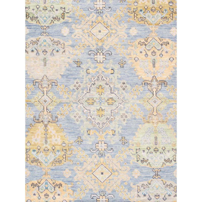 Oriental Area Rug in Light Blue
