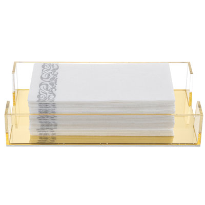 Gold & Clear Acrylic Paper Towel Holder