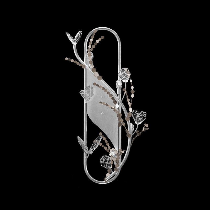 Volare 26"H LSF Sconce, Patinated Silver