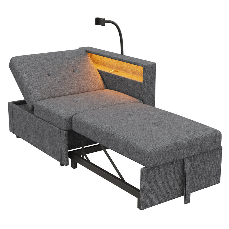 2 Seater Linen Sofa Bed