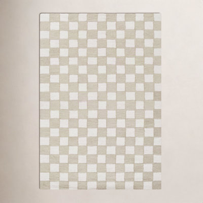 Wright Hand-Tufted Checkered Wool Rug