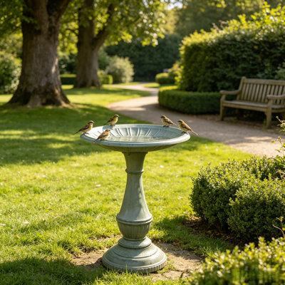 Bain d'oiseaux extérieur en métal