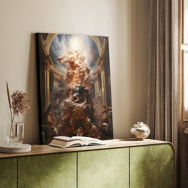 Série Religious L III - Toile tendue avec châssis de qualité supérieure - Prêt à être accroché, H 60 po x l 40 po