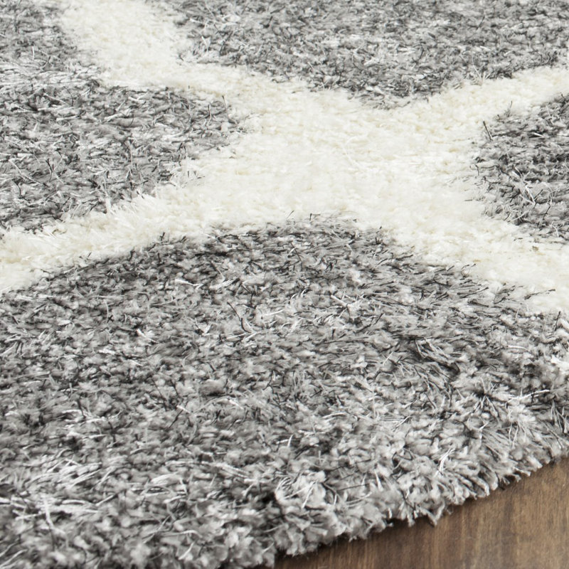 Bertl Shag Performance Geometric Rug, Rectangle 6'7" x 9'6"