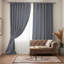 Pittsboro Crushed Velvet Eyelet Windows Panel Curtains-434909565-434909566