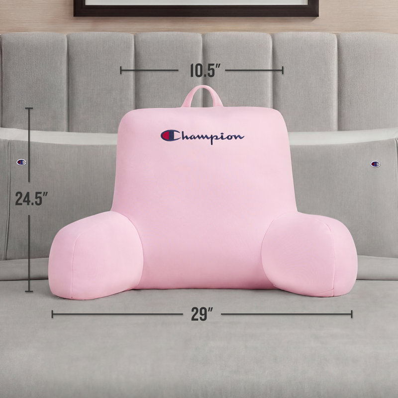 Champion Jersey Backrest Pillows, Pink, 34" x 20" x 18"