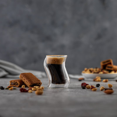 Tasse à espresso en verre à double paroi JoyJolt, 2 oz