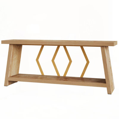 70.86-Inch 2-Tier Console Sofa Table - Thickened Legs