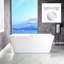 59" x 29.5" Freestanding Soaking Acrylic Rectangular Bathtub-51226552