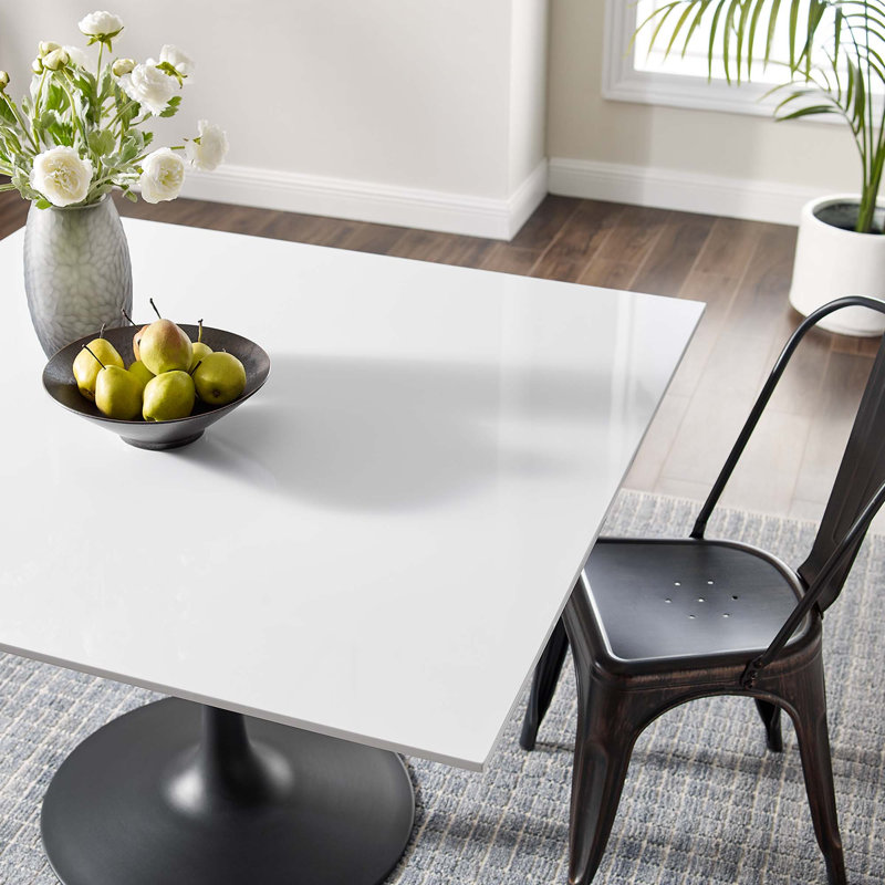 Lippa Square Dining Table, Black, 29.5" H x 36" W x 36" L