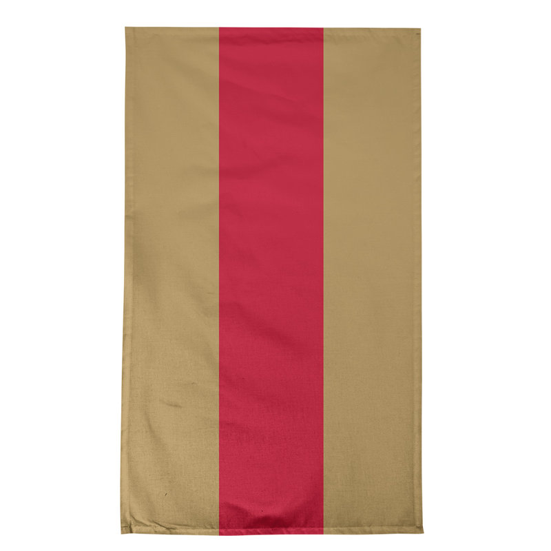 Anaheim Stripe Tea Towel Kitchen Towel, Cotton Twill, Flat Gold/Red/Flat Gold