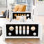 Lit plateforme en bois avec roulettes-1011492293