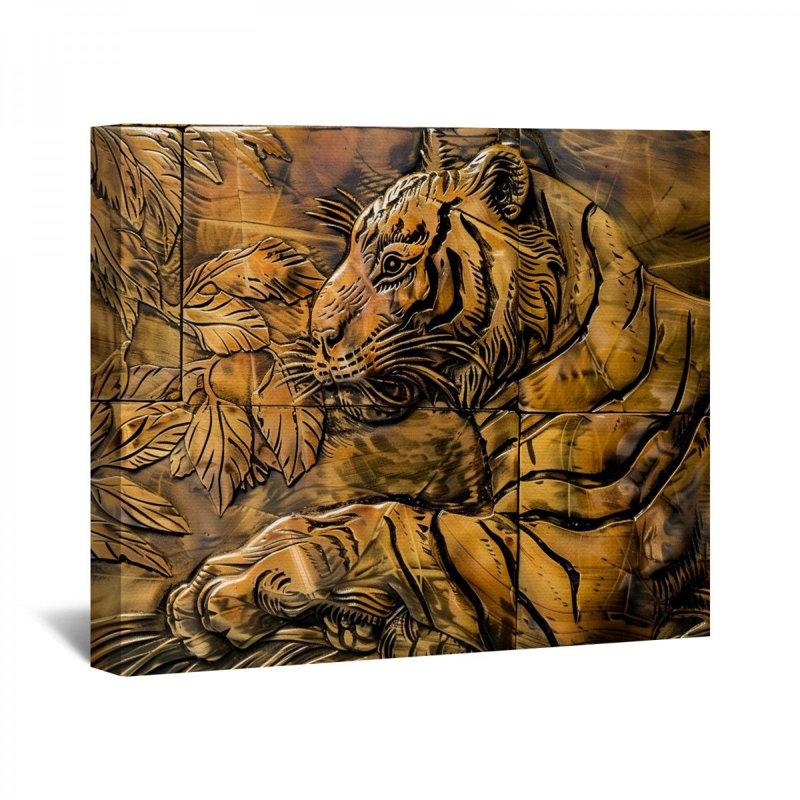 «Tiger» sur toile, H 11 po x l 14 po x P 3 po