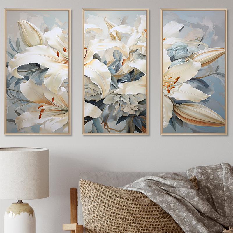 Ensemble de salon Beige lys simple Tranquility V - lys, H 40 po x l 60 po x P 1 po, Cadre naturel flottant