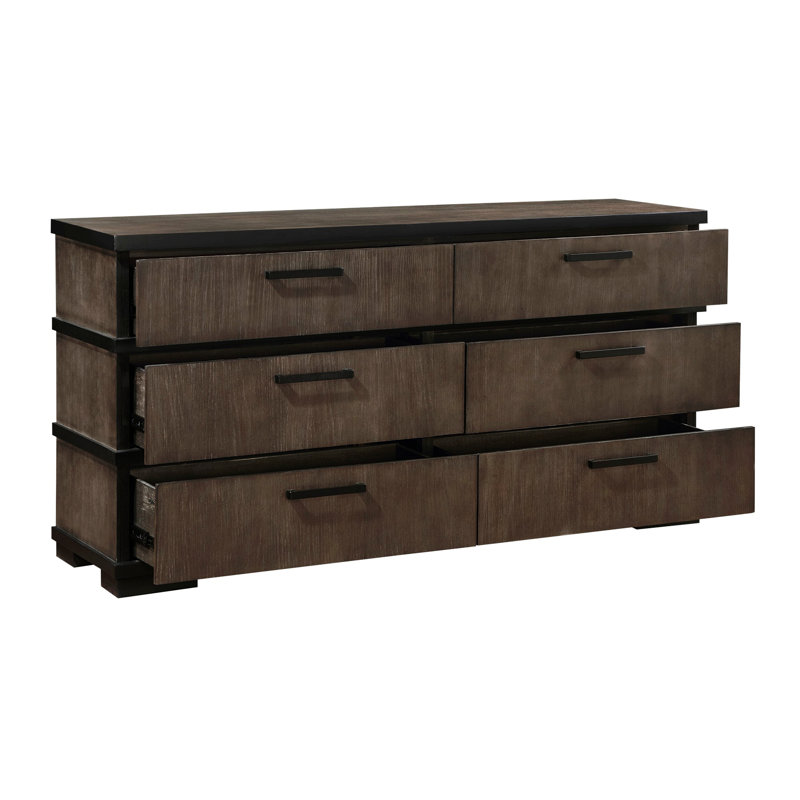 Commode 6 tiroirs avec finition à 2 tons