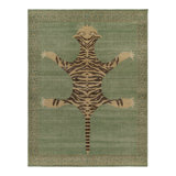 Distressed Homage Hand Knotted Wool Geometric Area Rug