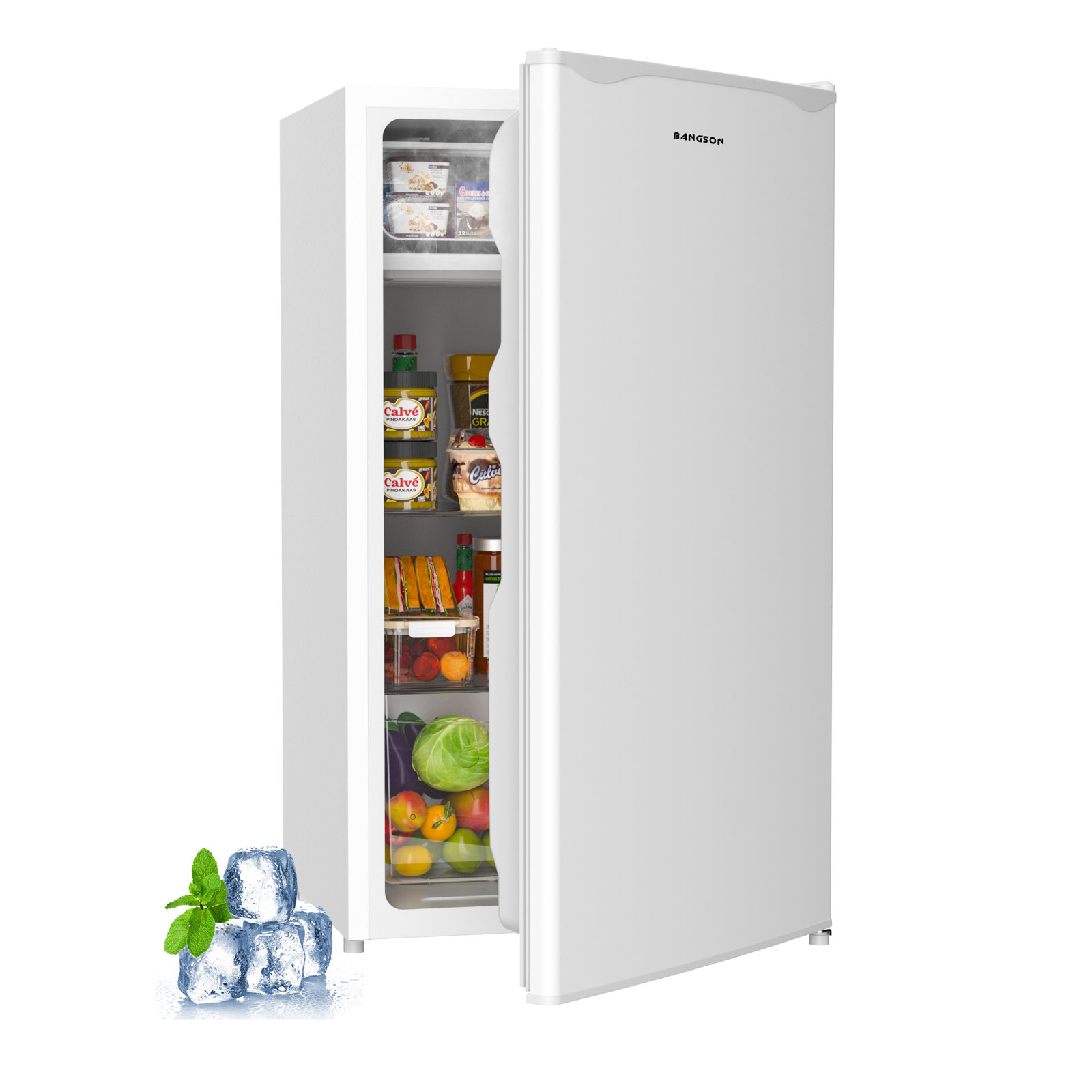 BANGSON 3.2 Cu.Ft Mini Fridge with Freezer, Low Noise Energy Efficient Compact Refrigerator for Dorm Room, ApartmentOfficeWhite | Fridge.com