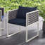 Ensemble de mobilier de salle à manger en corde tissée pour l'extérieur Modway Stance 9 pièces-380626273