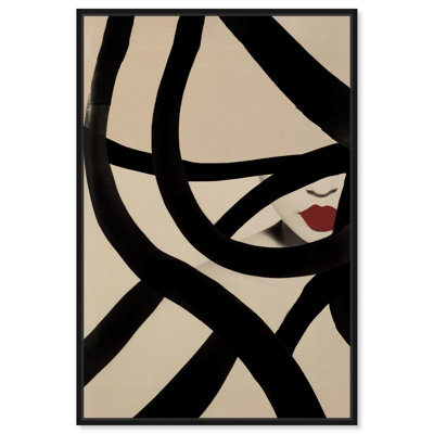 Bella Stroke II Canvas Feminine Black White Art by Art Remedy