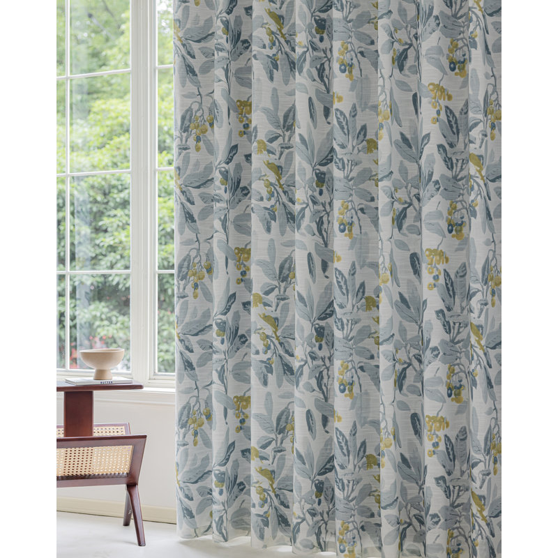 Sura Linen Blend Room Darkening Curtain Pair (Set of 2), 50" W x 84" L