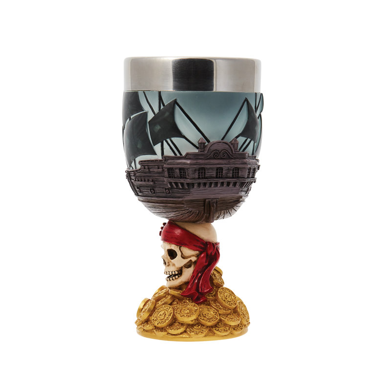 Disney Showcase Pirates of the Caribbean the Black Pearl Decorative Chalice Goblet 7.09 Inch