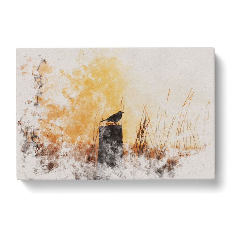 Blackbird Vol.1 - Wrapped Canvas Painting, 50cm H x 76cm W x 3cm D