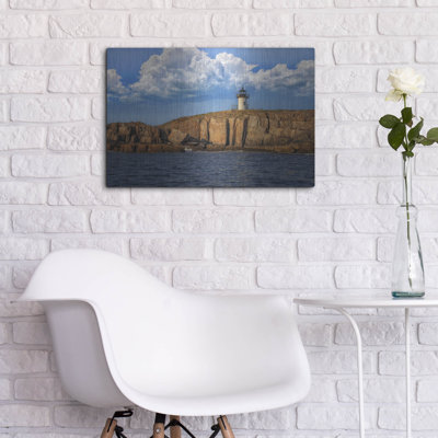Breakwater Bay 'Pond Island Lighthouse' by Rick Berk Metal Wall